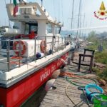 Incendio cantiere navale via delle Orcadi