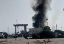 Incendio cantiere navale via delle Orcadi
