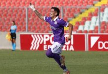 Orfano segna il gol della vittoria contro l'Ancona